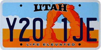 UT license plate Y201JE
