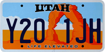 UT license plate Y201JH