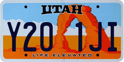 UT license plate Y201JI
