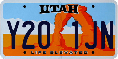 UT license plate Y201JN