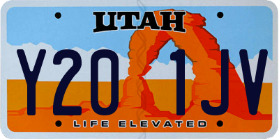 UT license plate Y201JV