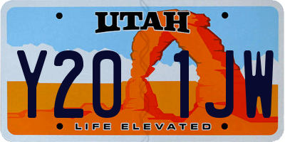 UT license plate Y201JW