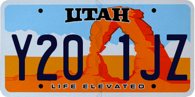 UT license plate Y201JZ