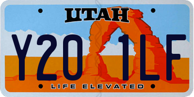 UT license plate Y201LF