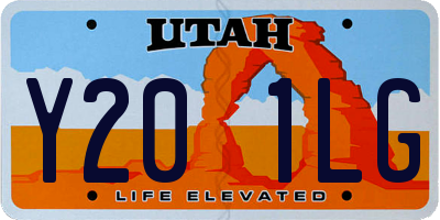 UT license plate Y201LG