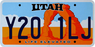 UT license plate Y201LJ