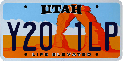 UT license plate Y201LP