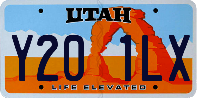 UT license plate Y201LX