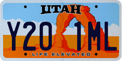 UT license plate Y201ML