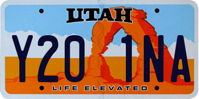 UT license plate Y201NA