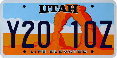 UT license plate Y201OZ