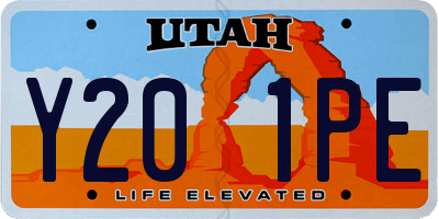 UT license plate Y201PE