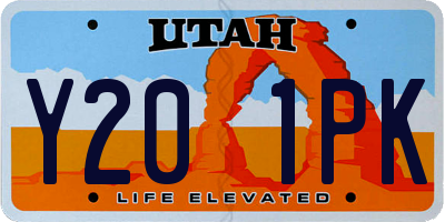 UT license plate Y201PK