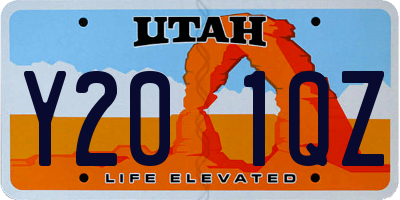 UT license plate Y201QZ