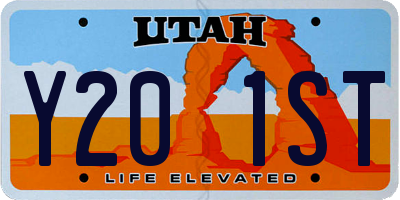 UT license plate Y201ST