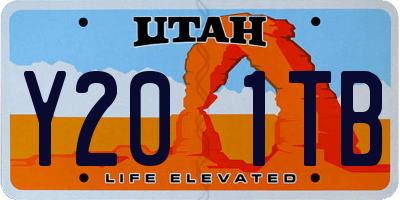 UT license plate Y201TB