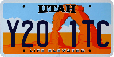 UT license plate Y201TC