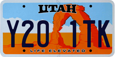 UT license plate Y201TK