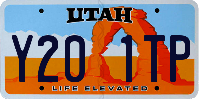 UT license plate Y201TP