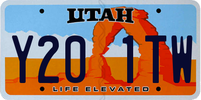 UT license plate Y201TW