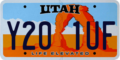 UT license plate Y201UF