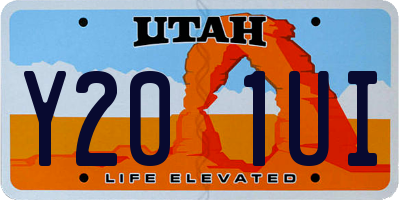 UT license plate Y201UI