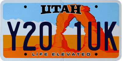 UT license plate Y201UK