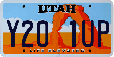 UT license plate Y201UP
