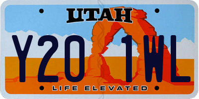 UT license plate Y201WL