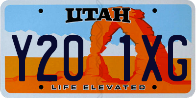UT license plate Y201XG