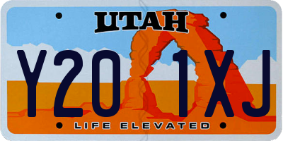 UT license plate Y201XJ