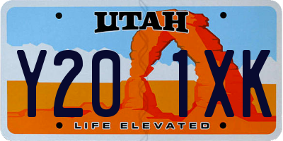 UT license plate Y201XK
