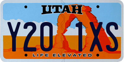 UT license plate Y201XS