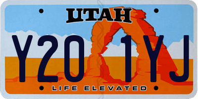 UT license plate Y201YJ