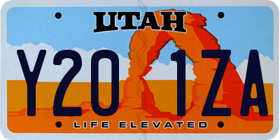 UT license plate Y201ZA