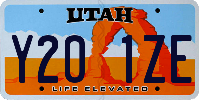 UT license plate Y201ZE