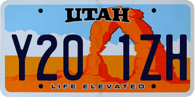 UT license plate Y201ZH