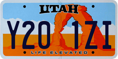 UT license plate Y201ZI