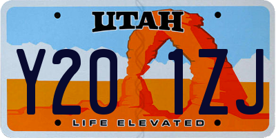 UT license plate Y201ZJ