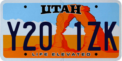 UT license plate Y201ZK