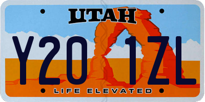 UT license plate Y201ZL