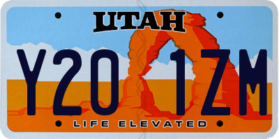 UT license plate Y201ZM