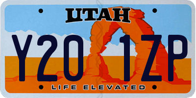 UT license plate Y201ZP