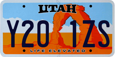 UT license plate Y201ZS