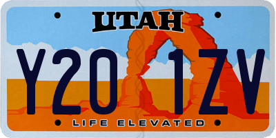 UT license plate Y201ZV