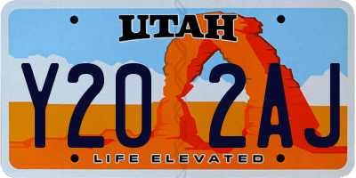 UT license plate Y202AJ