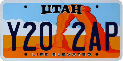 UT license plate Y202AP