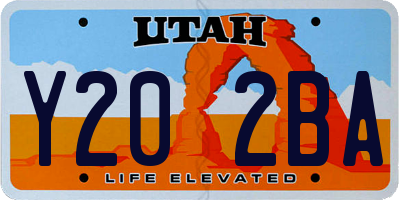 UT license plate Y202BA