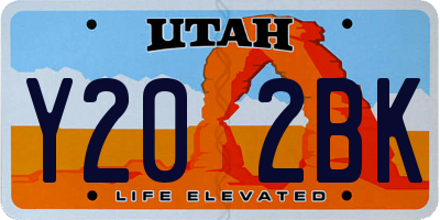 UT license plate Y202BK