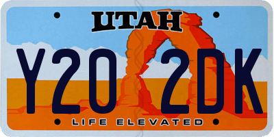 UT license plate Y202DK